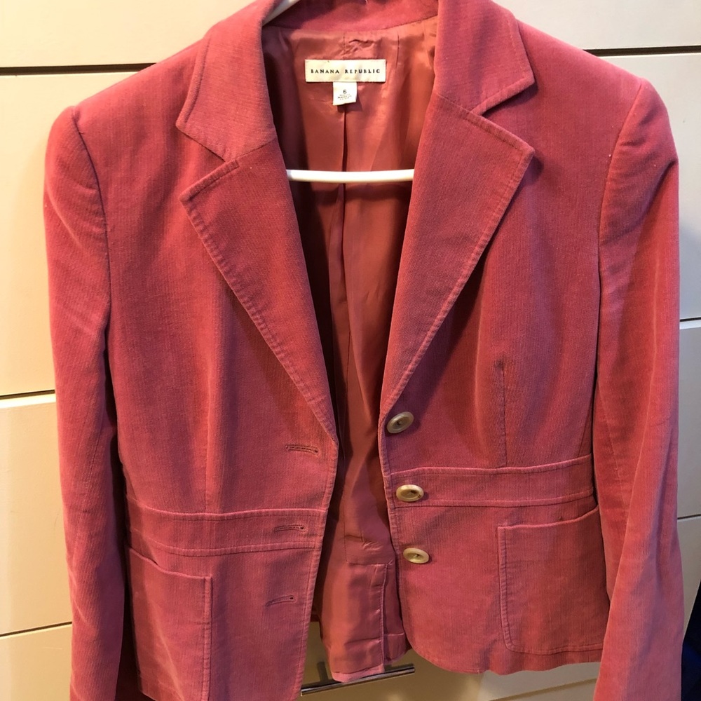 Pink corduroy blazer